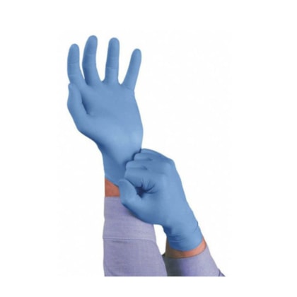 Luva De Procedimento Nitrilica Com Pó Azul Ca 43217 Ansell