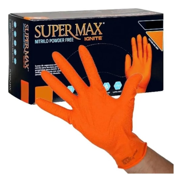 Luva De Procedimento Orange Nitrilo Ignite Ca 48823-5a5440b9-2dca-4393-8050-cc4174d9a570