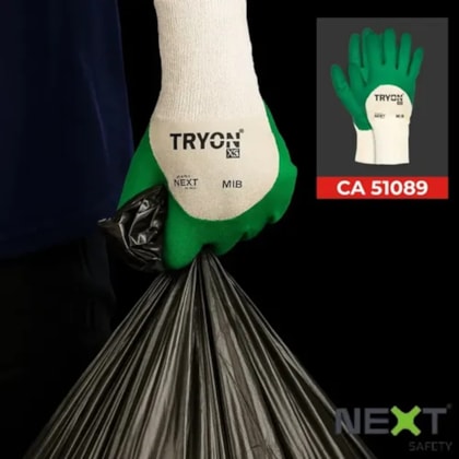 Luva de Proteção Algodão com Látex Corrugado Tryon XS Ref. 22300 Ca 51089