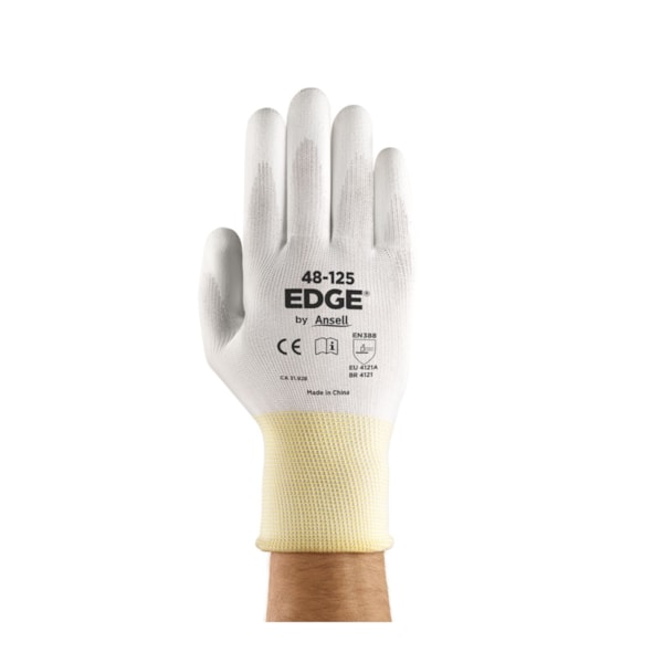 Luva de Proteção Alta Resistência à Abrasão Pu Branca Edge 48-125 Ca 31928 Ansell-58183a48-8072-471c-9c76-db7ec960078b