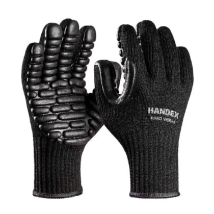 Luva de proteção antivibração Hand Vibrax Ca 50250 Handex cor preta