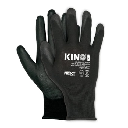 Luva de Proteção com Banho PU Kino Tato Ref. 25000 Ca 51313