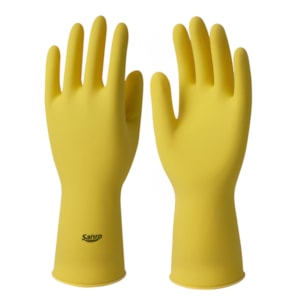 Luva De Proteção Em Latex Amarela Ligth Ca 43301 Sanro