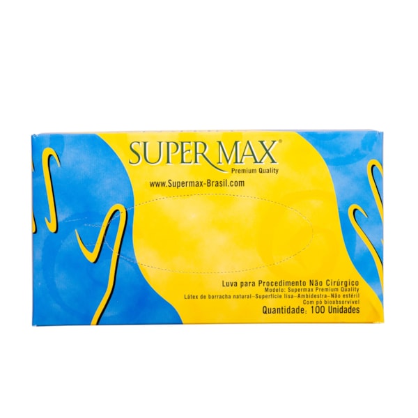 Luva de Proteção em látex com pó Ca 13030 Supermax-d2e015f8-5d15-42fe-be0e-309cb18114c3