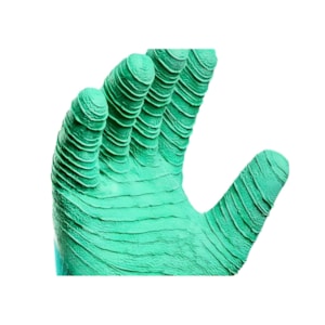 Luva De Proteção Em Latex Corrugada Verde Hand Garra Ca 41627  Handex