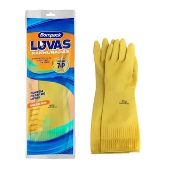 Luva De Proteção Em Latex Renhurada Ca 41531 Bompack-7a1ec698-cad9-4f7b-97db-f3bb7c38a076