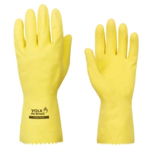Luva De Proteção Em Latex Silver Amarela Ca 16312 Volk