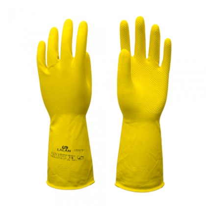 Luva de proteção em Látex Silver amarela Ca 42397 Lalan