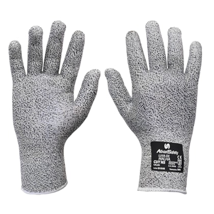 Luva De Proteção Em Malha Resistente A Corte N5 Ca 39558 Lalan