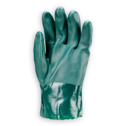 Luva de proteção em PVC verde com forro 27cm CA 21420 Kalipso tamanho 9,5 (G)