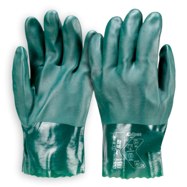 Luva de proteção em PVC verde com forro 27cm  CA 21420 Kalipso tamanho 9,5 (G)-04067fbb-c75a-4af9-9d1e-6e11b3b1e054