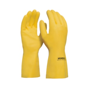 Luva de Proteção Látex Hand Silver Amarela Ca 47061 Handex