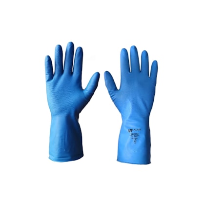 Luva de proteção nitrílica ambidestra azul Ca 39620 Lalan