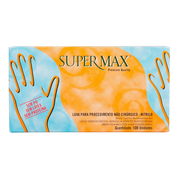 Luva De Proteção Nitrilica Sem Pó Ambidestra Ca 19520 Supermax-f14191bd-3919-47ad-8984-6f24d8f7bedc