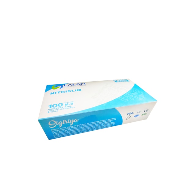 Luva De Proteção Nitrislim Sem Pó Caixa Com 100 Ca 39569 Lalan-8d0277f6-7b71-4251-abad-bb953fc7e271