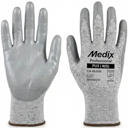 Luva de proteção PU resistente à corte D5 polietileno Ca 48856 Medix