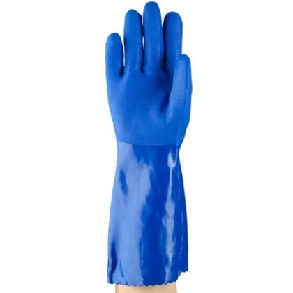 Luva De Proteção Pvc Azul 36cm 14-663 Ca 26043 Ansell