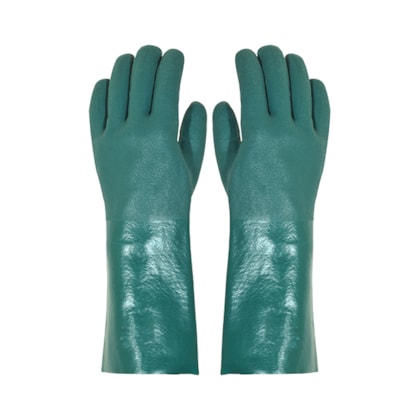 Luva de proteção PVC palma áspera forrada 36 cm Ca 34570 Plastcor