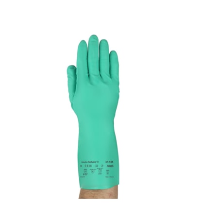 Luva de Proteção Química Nitrílica AlphaTec Solvex 37-145 Sem Forro Ca 12704 Ansell