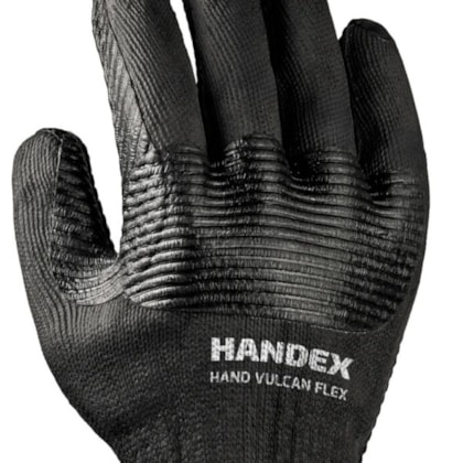 Luva de proteção térmica Hand Vulcan Flex preta Ca 51647 Handex Tamanho 9 (G)