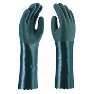 Luva De Pvc Forrada Aspera Verde 26 Cm Ca 43621