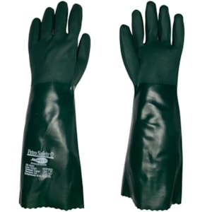 Luva De Pvc Forrada Aspera Verde 46 Cm Ca 43621