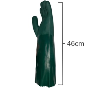 Luva De Pvc Forrada Aspera Verde 46 Cm Ca 43621