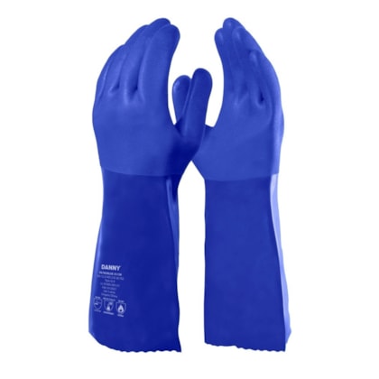 Luva De Pvc Forrada Petroblue 27 Cm Ca 38792 Danny