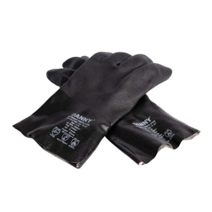 Luva De Pvc Forrada Petronit Preta 27 Cm Ca 16397 Da 12210