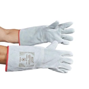 Luva De Raspa Forrada Heat Plus Azul Punho 20cm Ca 28750 D-20gokp