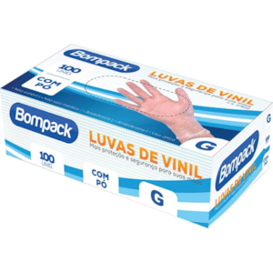 Luva De Vinil Com Po Ca 39386 G