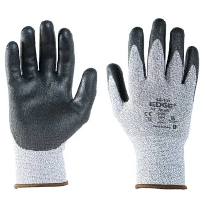 Luva Industrial Ansell Edge 48-701 Resistente À Abrasão P/ Óleo E Graxa Ca 33859