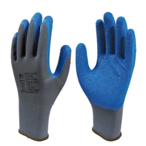 Luva Latex Corrugado Azul Ss1005 Ca 32035   Super Safety