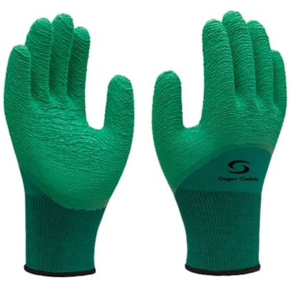 Luva Latex Corrugado Verde Ss1009 Ca 31895 Super Safety