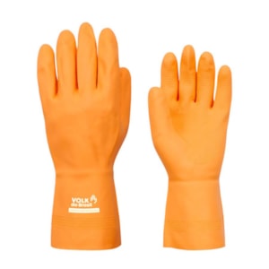 Luva Latex Laranja Reforçada Ca 37815 Volk