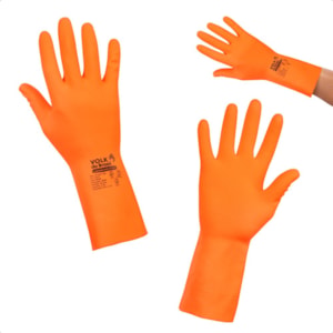 Luva Latex Laranja Reforçada Ca 37815 Volk