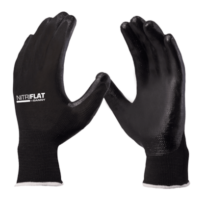 Luva Nitriflat Com Banho Nitrilico Preto Ca 30489