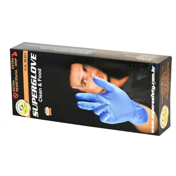 Luva Nitrilica Ambidestra Super Glove Azul Caixa Com 25 Pares Ca 38011-2abdc08f-8842-442f-b5ad-f877ef7ca48c