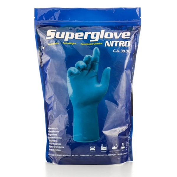 Luva Nitrilica Ambidestra Super Glove Max Blend Azul Ca 43407-5700f2aa-c7ee-4911-bfb9-6df0e1b7e6ee