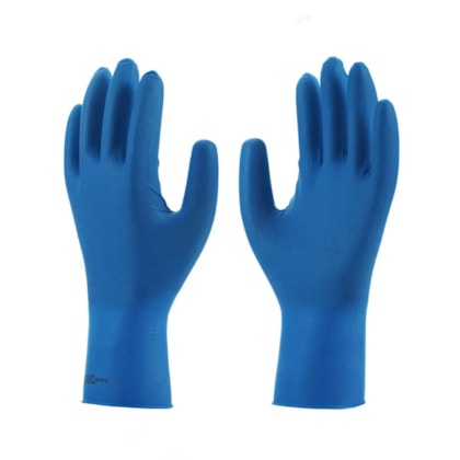 Luva Nitrilica Ambidestra Super Glove Nitro Plus Azul Ca 38011