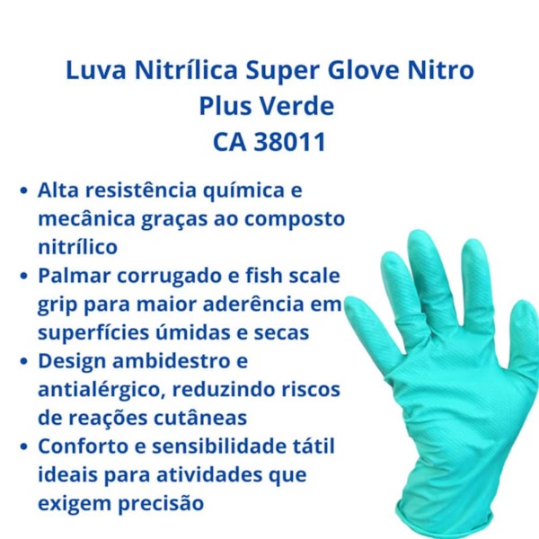 Luva Nitrilica Ambidestra Super Glove Nitro Plus Verde Ca 38011-d22a114b-82c0-42b1-a92d-98d1af5d3f99