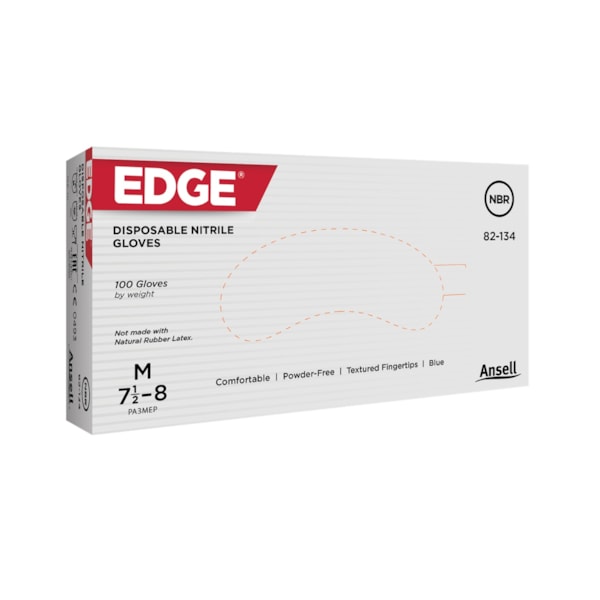 Luva Nitrilica Azul Sem Pó Edge 82-134 Ca 42653 Ansell-98604081-2741-4416-86b9-9639e3125f72
