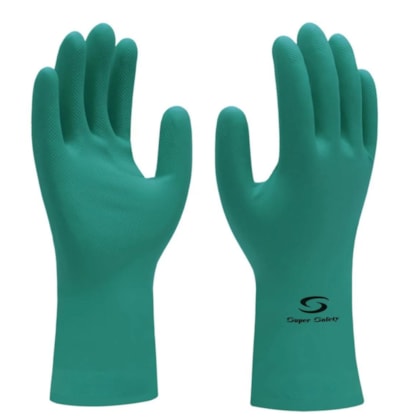 Luva Nitrílica Forrada Verde Nitro Green Ca.33334 Super Safety
