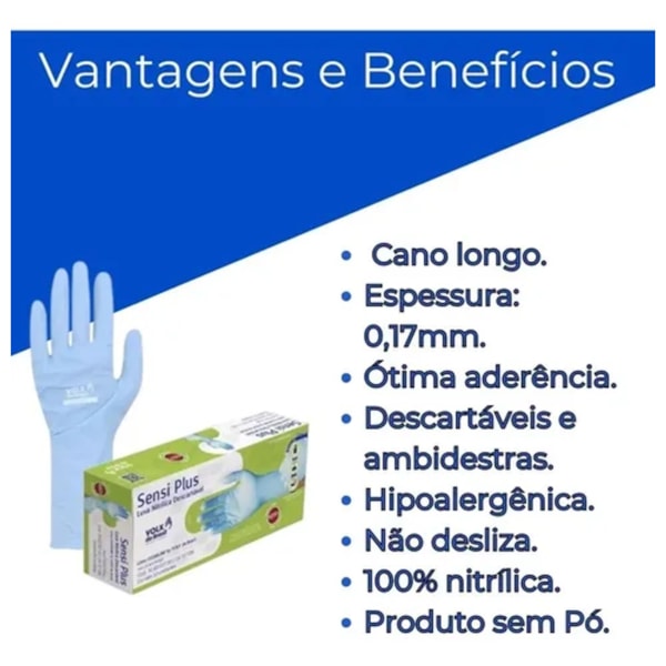 Luva Nitrílica Sensivolk Plus 6213 CA 17129 Volk-07a5033f-7410-4f22-8d8c-d8f803092118