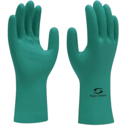 Luva Nitrílica Super Glove Ambidestra Verde Ca 43407