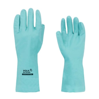 Luva Nitrilica Verde Forrada Ca 16313 Volk