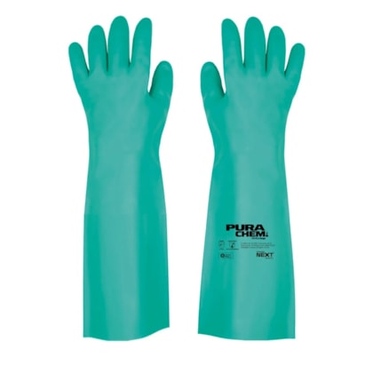 Luva Nitrilica Verde Purachem Longa Premium Ca 51128
