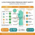 Luva Nitrílica Verde Purachem Longa Premium Ref. 11400 Ca 51128 Next Safety-abd84ab0-c1ee-4d39-a2b5-46321f3cbf79