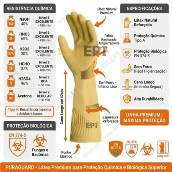 Luva Ranhurada Natural Puraguard Premium Ca 51113-8621fabc-6997-467a-9823-275c71734d70