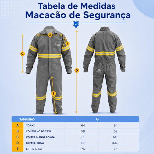Macacão Nr10 Cinza C/ Refletivo Laranja  Atpv 11,0  Tam Gg Ca 50180-35e136a7-f2b0-4e31-be30-8899201a4a0e